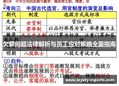 欠薪问题法律解析与员工应对策略全面指南